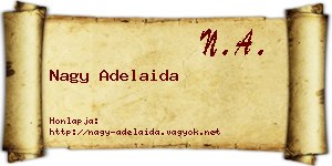 Nagy Adelaida névjegykártya